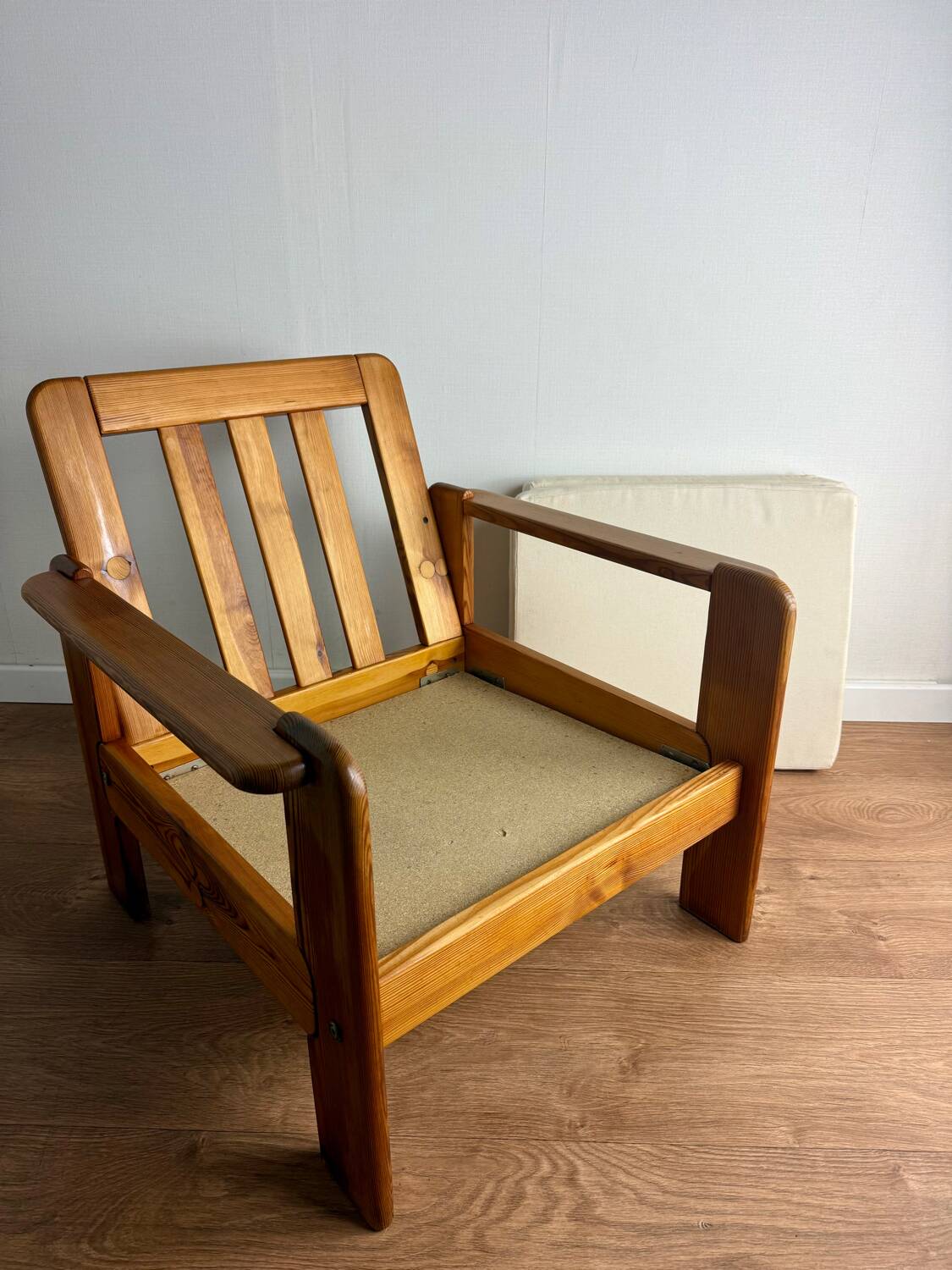 Solid pine armchair