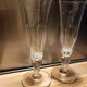 2 flûtes à champagne à pans coupés, fin 19è