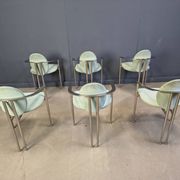 Vintage dining chairs by Belgochrom, set of 6 - 1980s