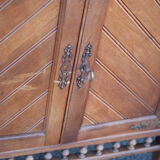 Napoleon III library cabinet or partition cabinet, furniture with beveled display window