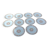 10 vintage Scania dessert plates