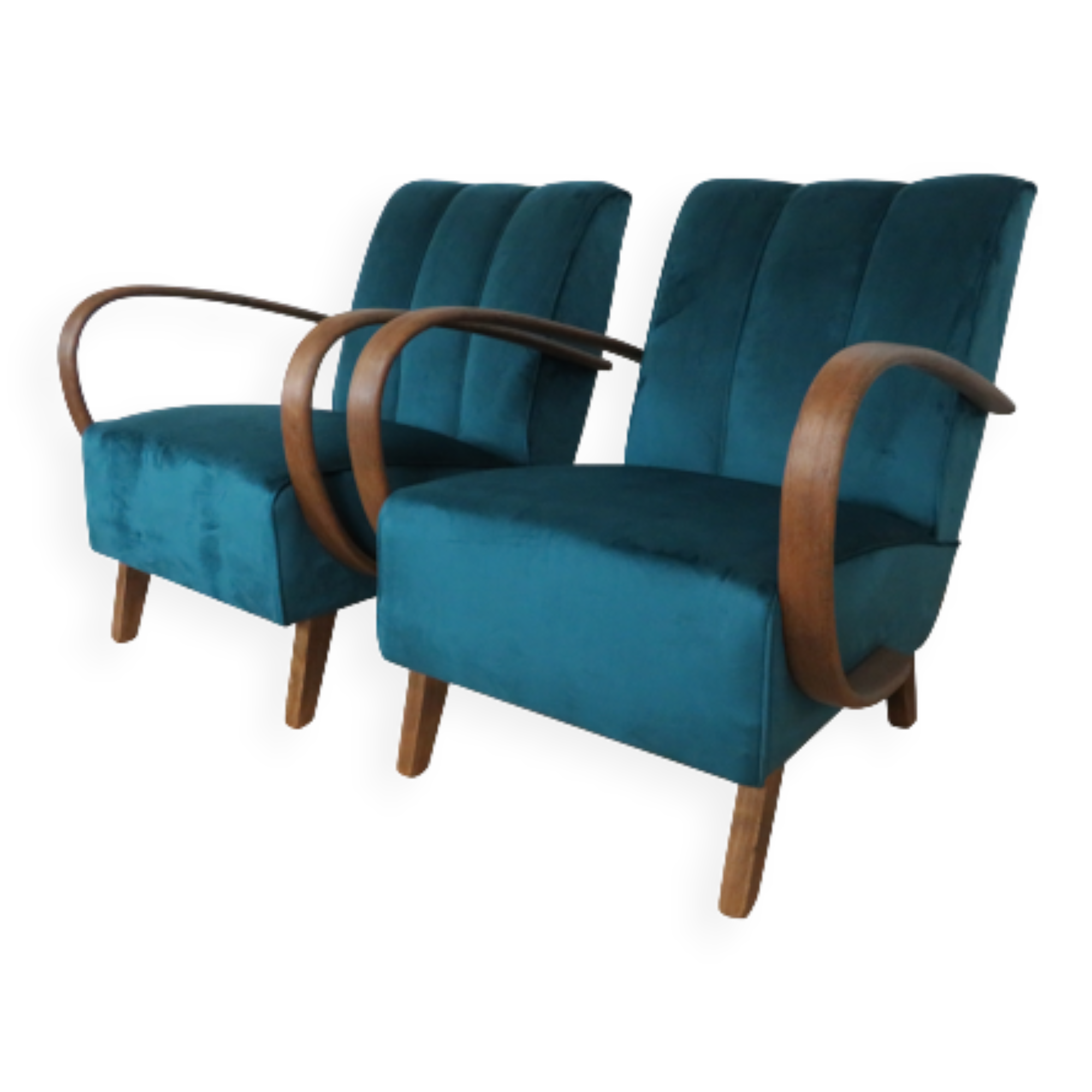 Paire de fauteuils by Jindrich Halabala