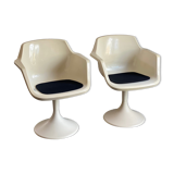 Pair of space age tulip style chairs