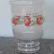 Vintage vase from the 1950s – Frosted glass with hand-painted decorations