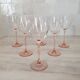 6 Verres à vin / verre à pied Rose