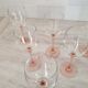 6 Verres à vin / verre à pied Rose