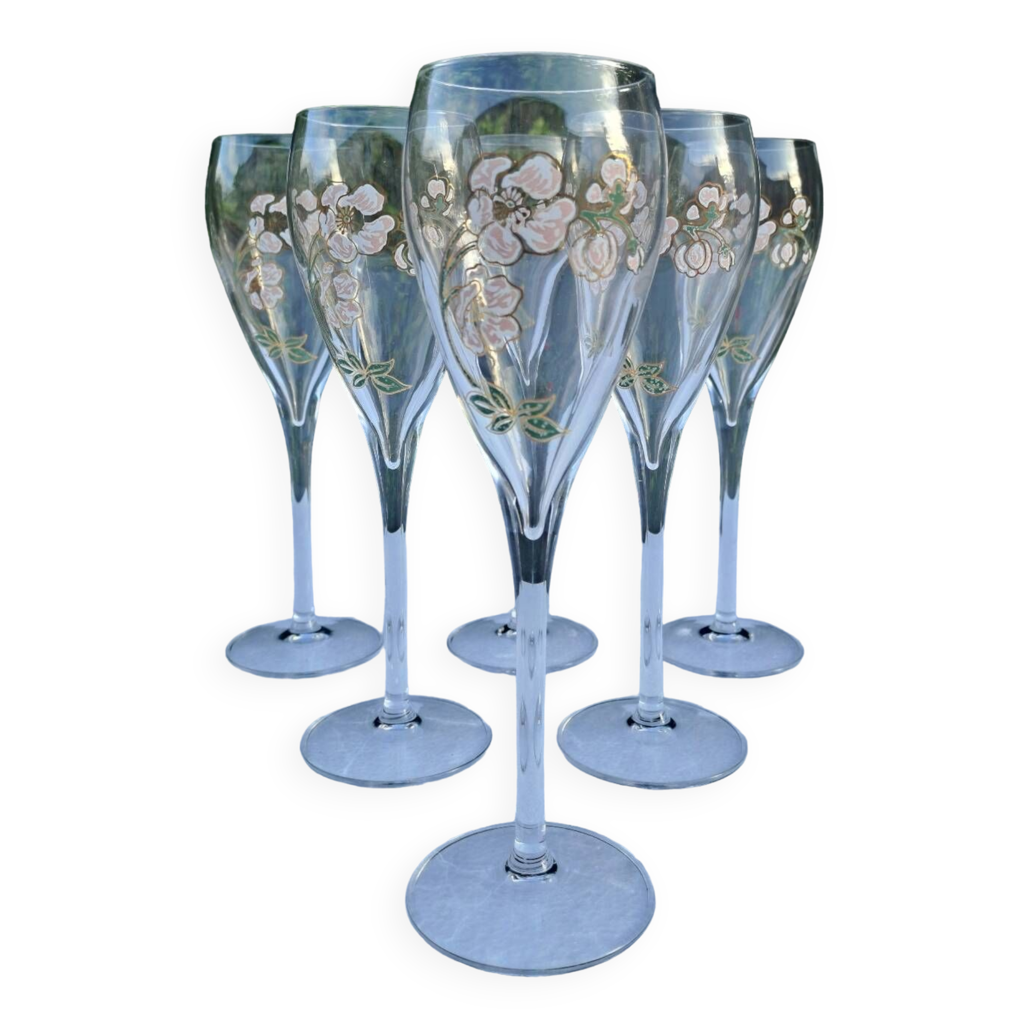 6 Perrier Jouët Champagne flutes