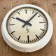Beige industrial factory wall clock from Siemens, 1950s