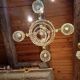 Antique crystal and bronze chandelier from the 19th century