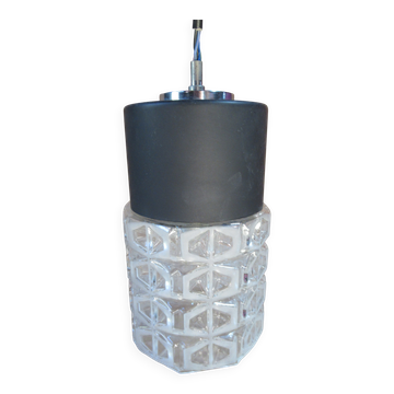 Suspended lamp design raak netherlands 1970s moulded glass height 22.5cm