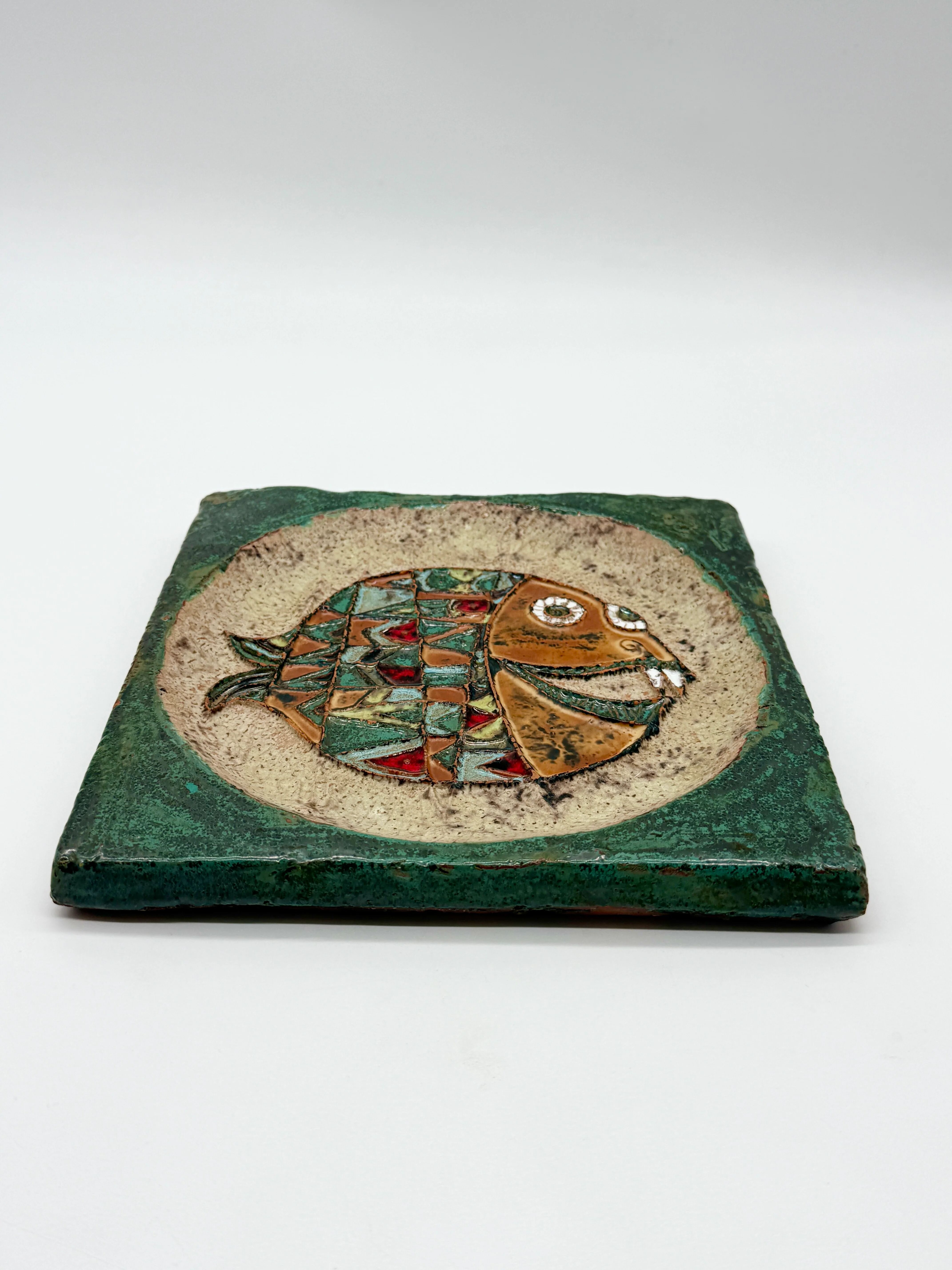 Wall ceramic "fish" – roland zobel, the cyclades 1970s
