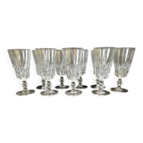 Set of 9 bayel crystal wine glasses elegance table art