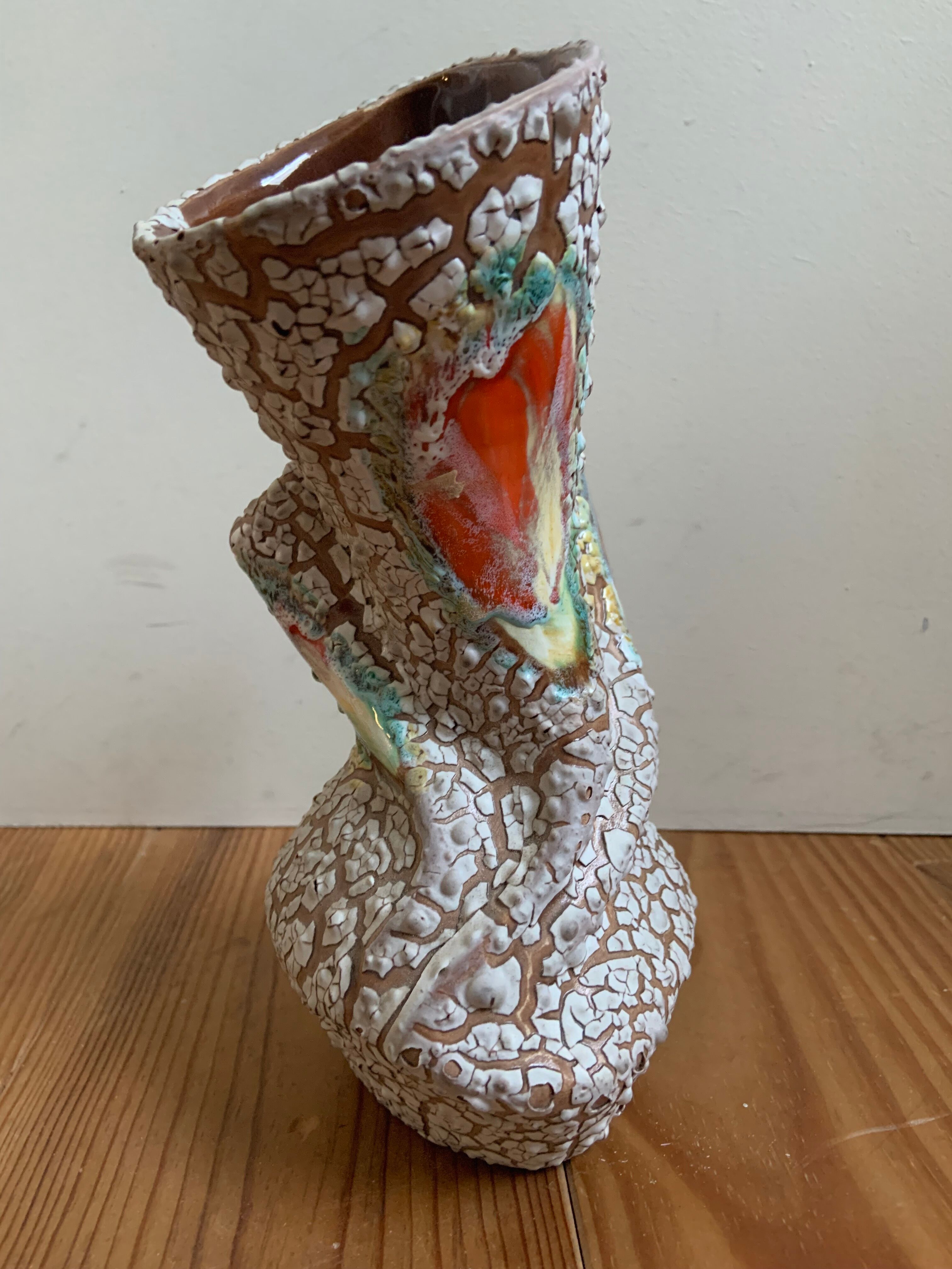 ceramic lava-style vase
