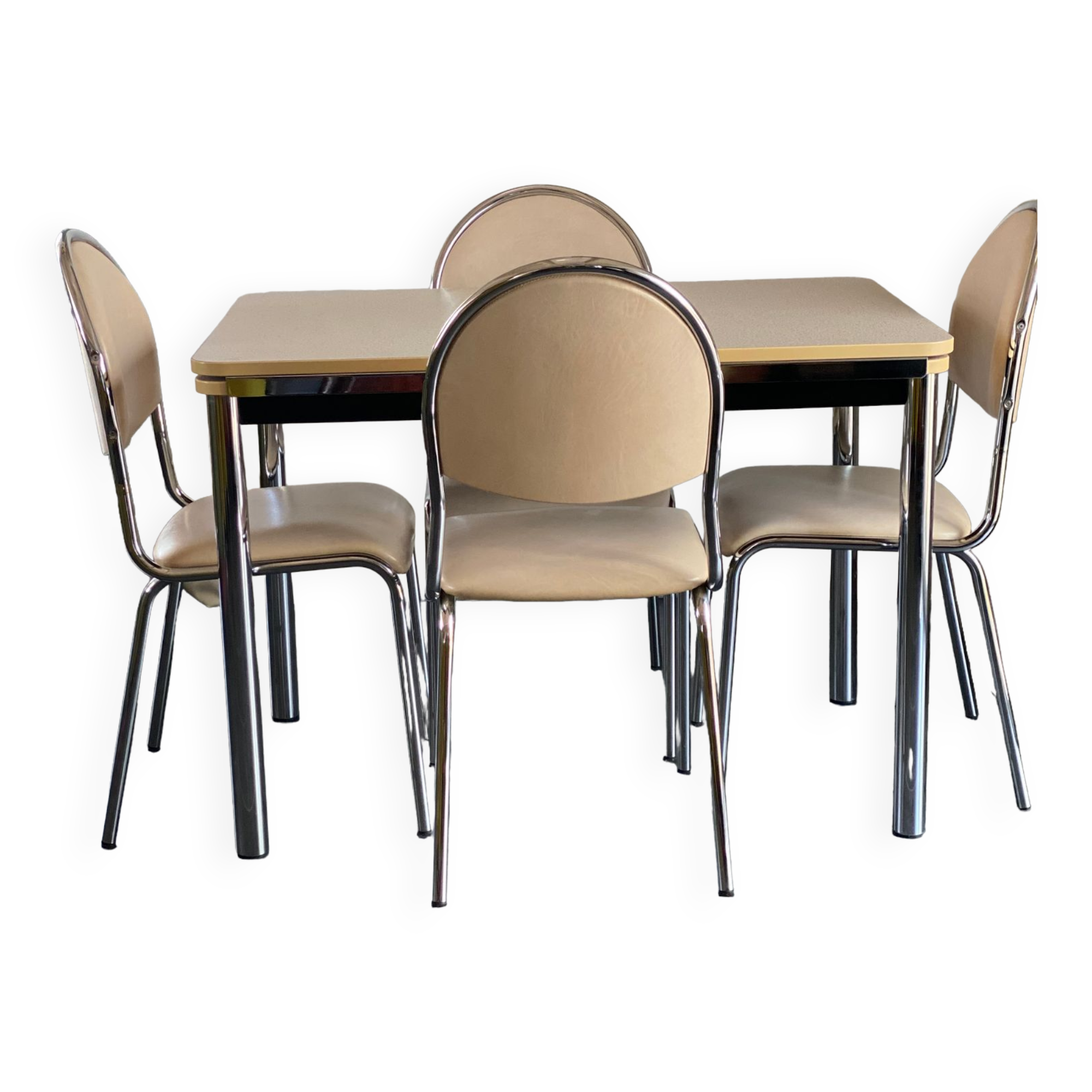 Vintage Formica Top Table and 4 Chairs