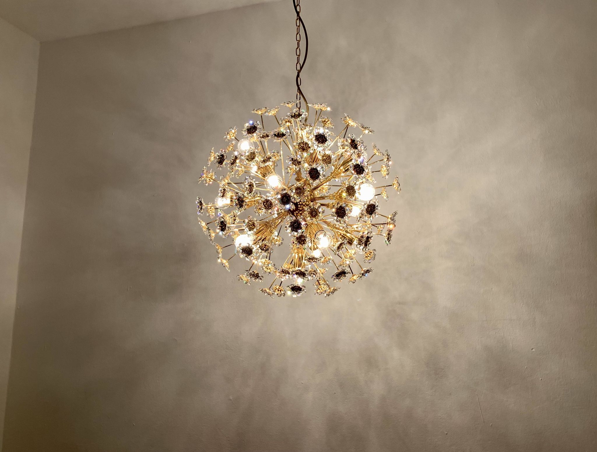 Large Floral Ball Chandelier by Palwa