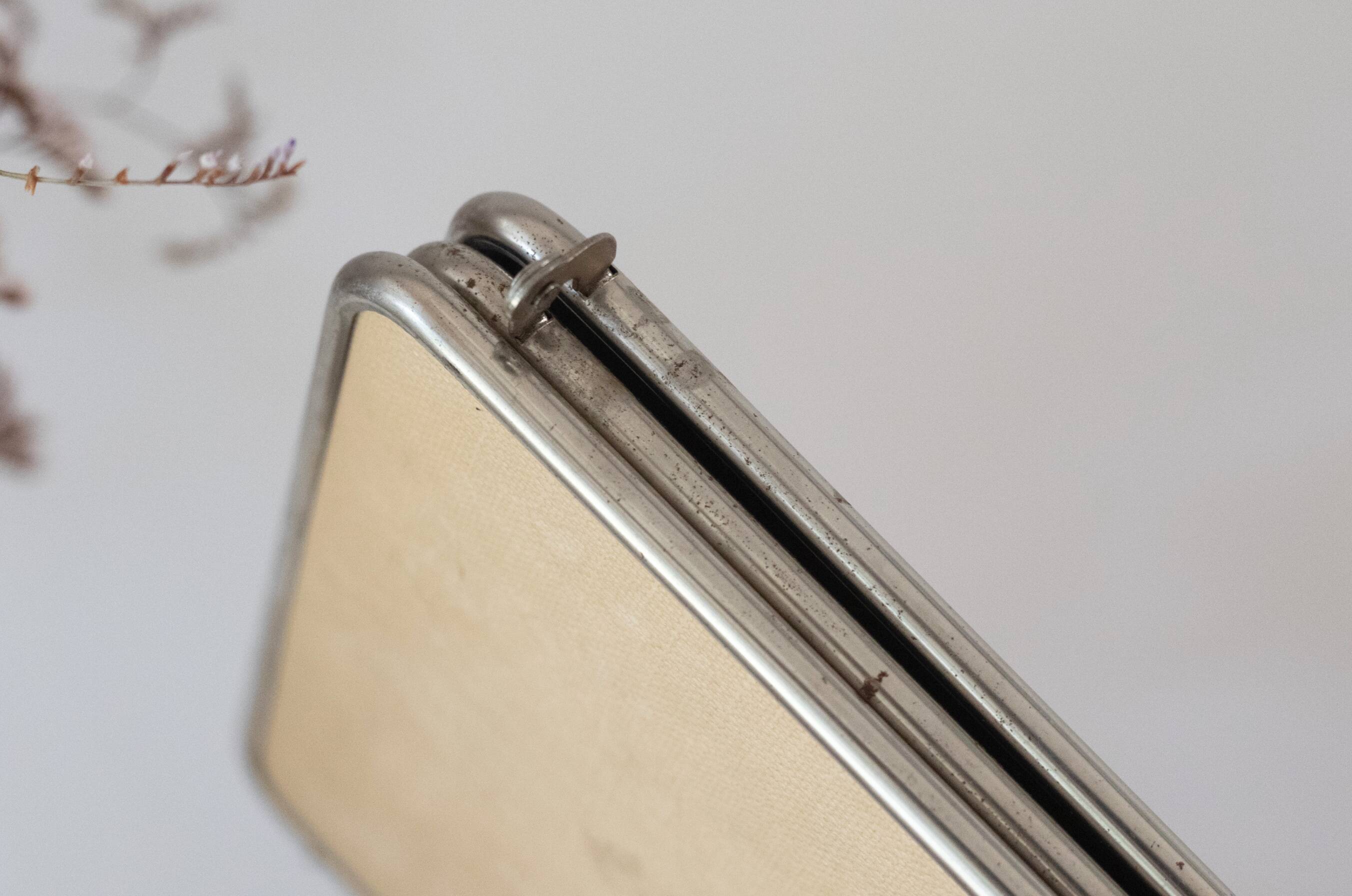 Vintage triptych barber mirror