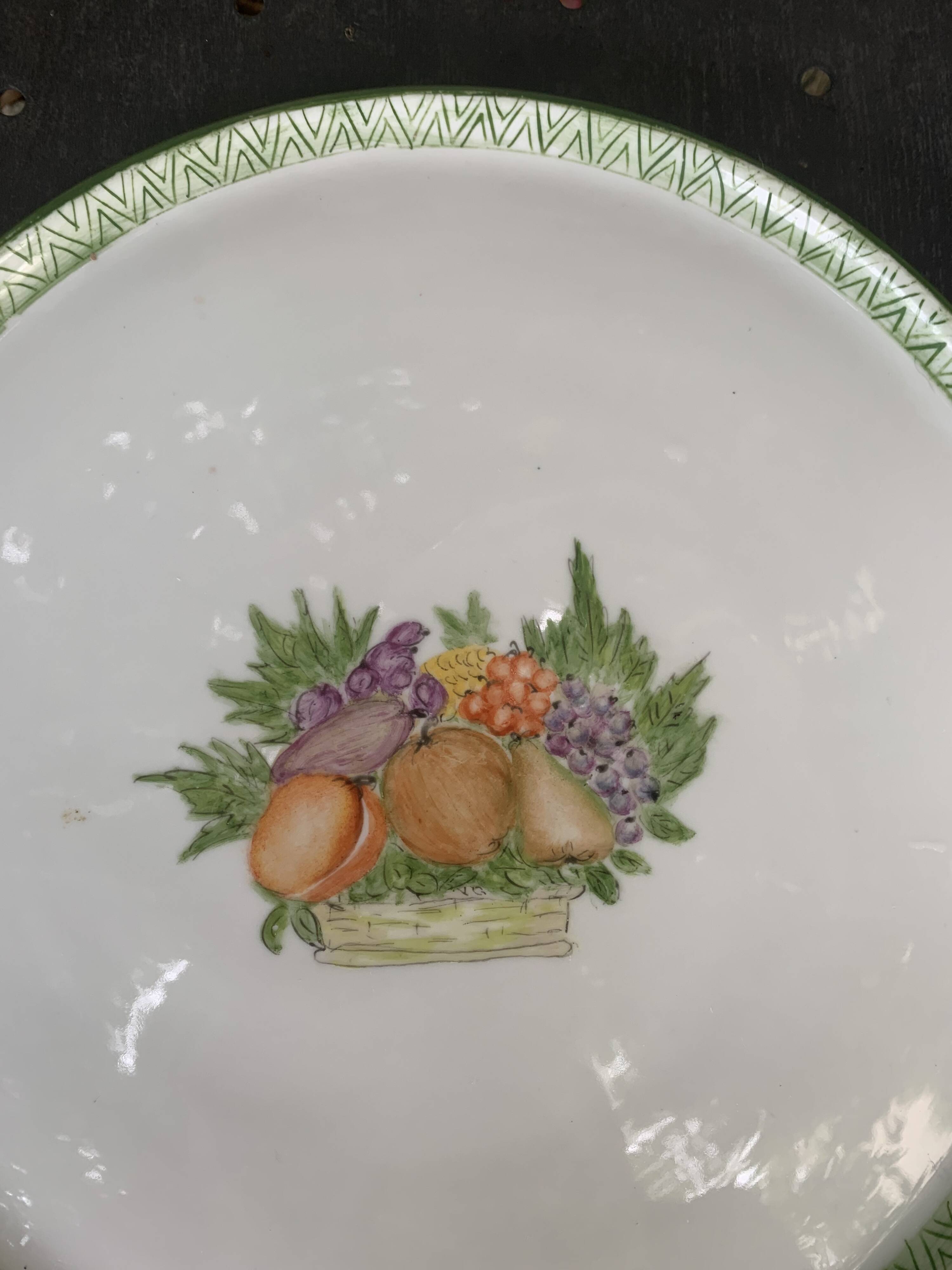 Limoges France cake dish, hand decorated, hand painted, vintage