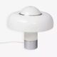 Brumbury table lamp in chrome and white by Luigi Massoni for Guzzini 1970