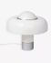 Brumbury table lamp in chrome and white by Luigi Massoni for Guzzini 1970