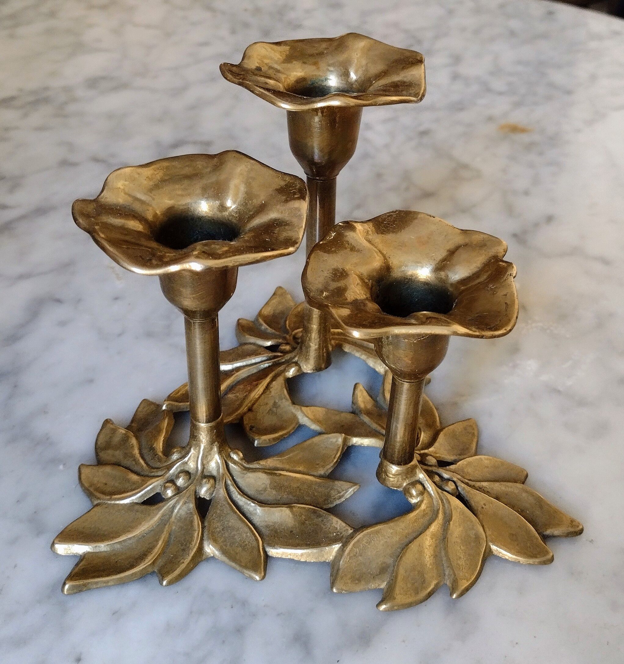 Brass candleholder