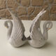 Pair of ceramic swans