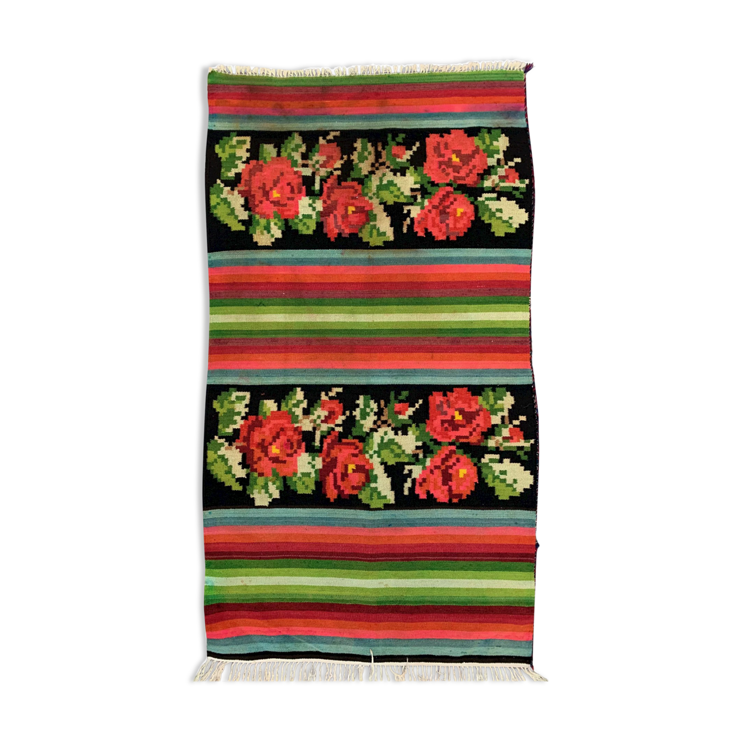 Medium Vintage Turkish Kilim Rug 161x91 cm Wool Kelim