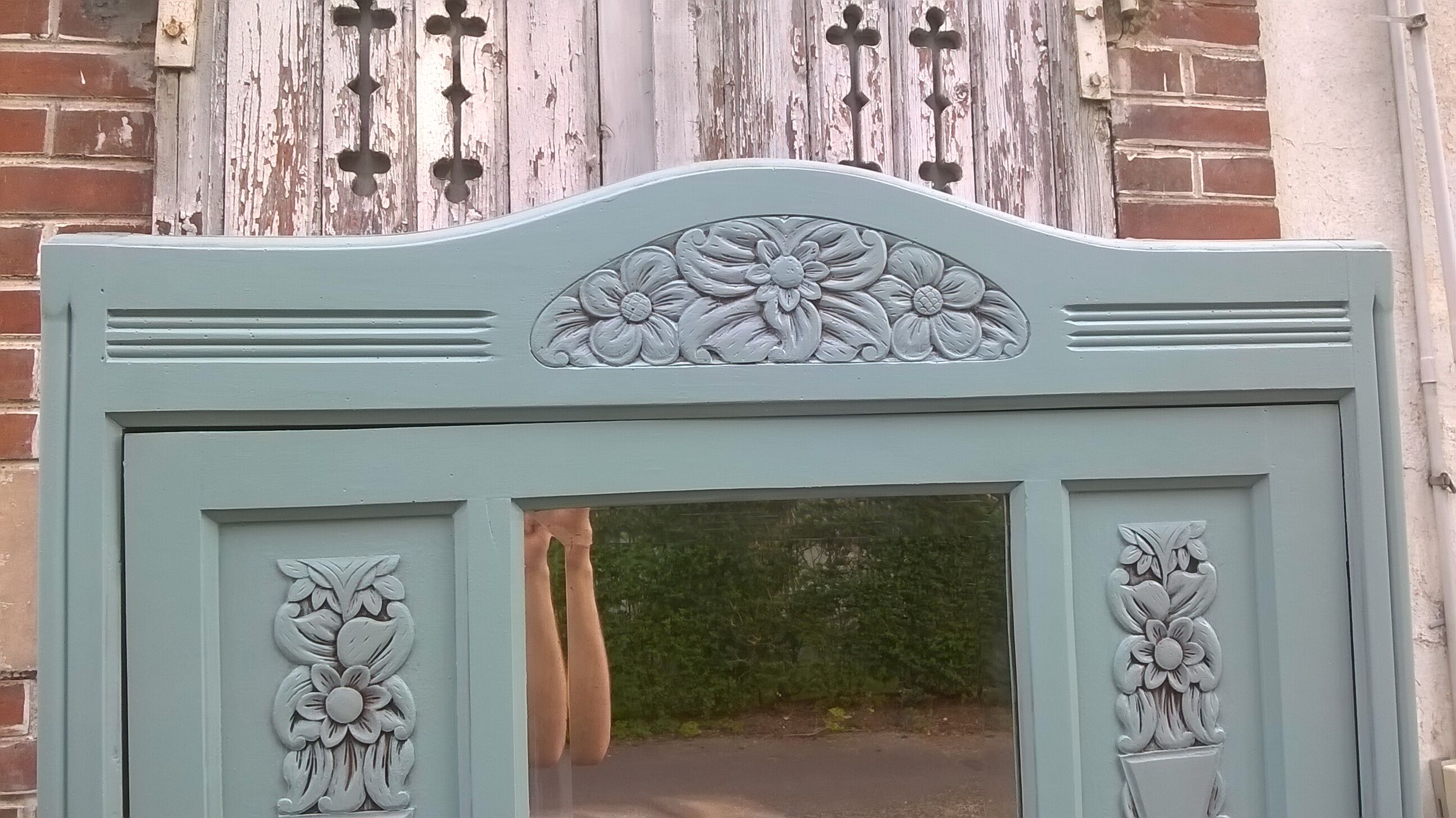 Green parisian wardrobe jade art deco