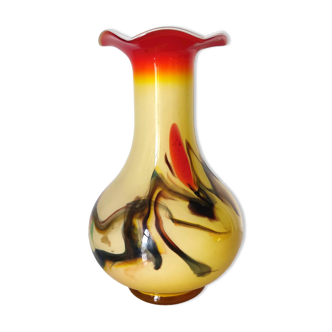 Glass vase colorful smoked décor