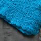 Vintage blue crochet granny blanket