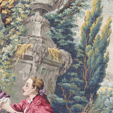 Tapisserie Jacquard de style Aubusson "Berger Galant"