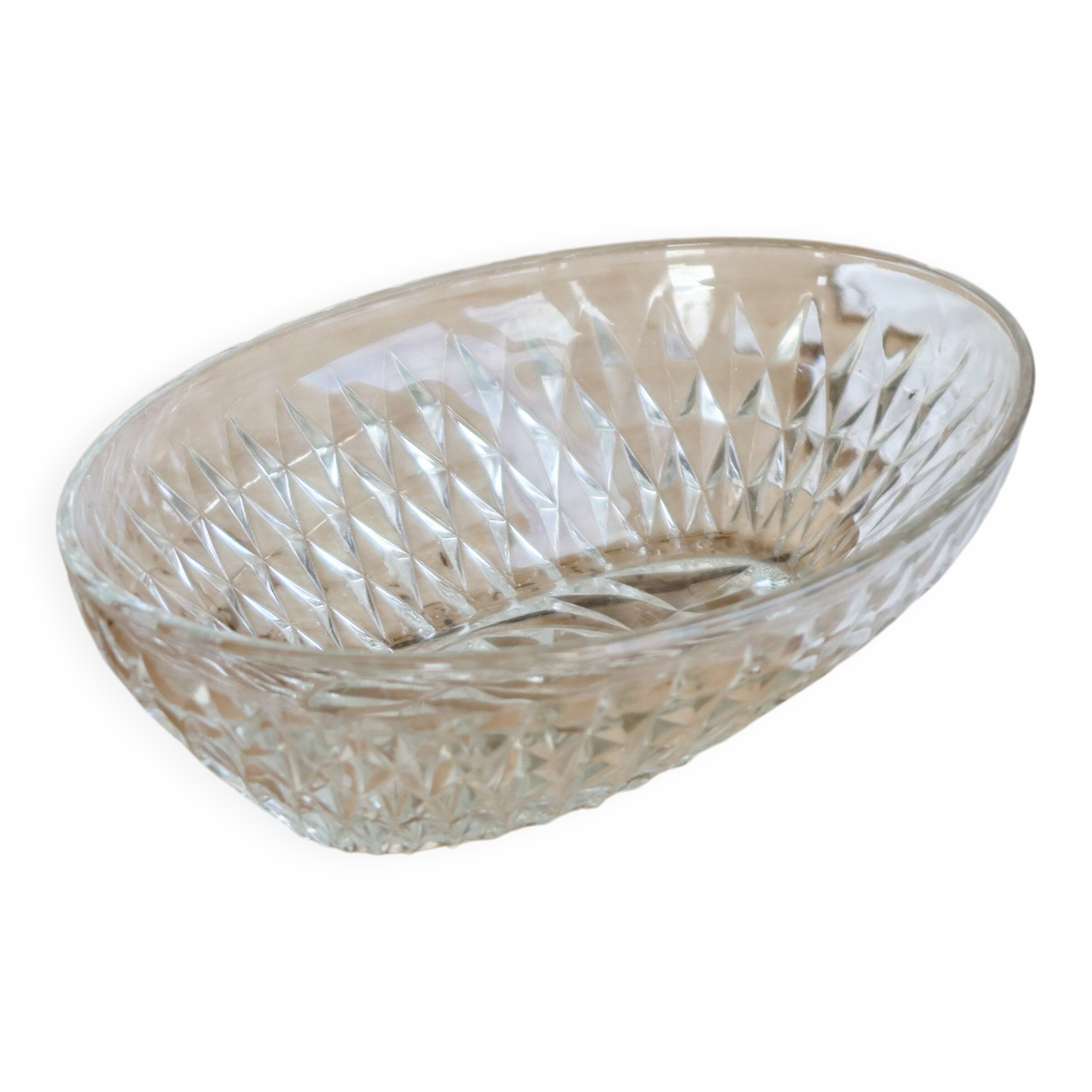 Vintage oval glass dish