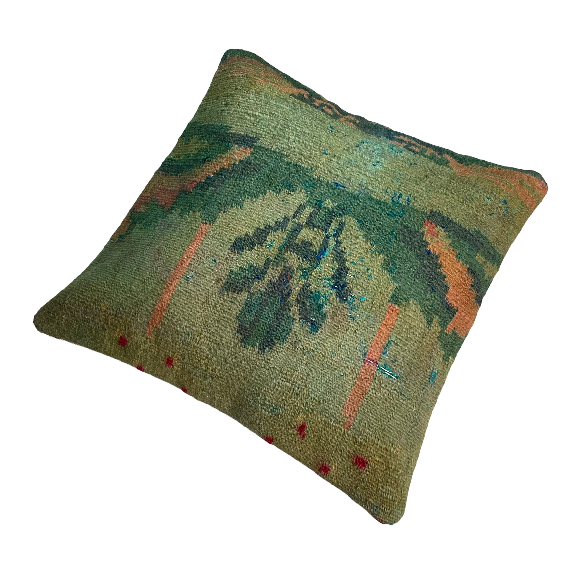 Housse de coussin kilim turc vintage, 40 x 40 cm