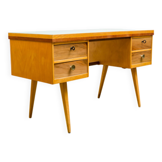 Bureau des années 1950, hêtre/résopal. Fabricant : Ekawerk