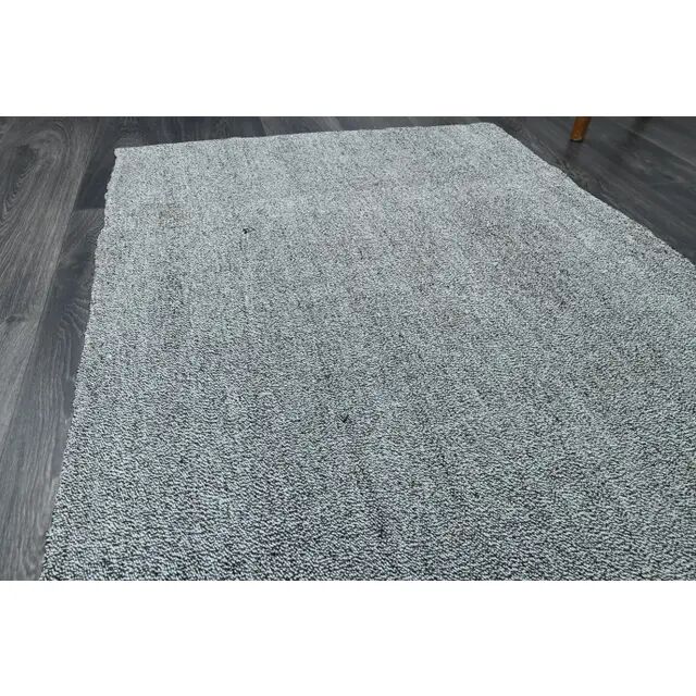 Vintage Turkish Oushak Handmade Wool Cotton Gray Area Rug 98x202