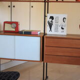 Huge shelf library Swedish desk teak, string.