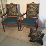 Fauteuils anciens entièrement restaurés style Louis XVI