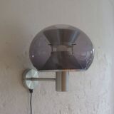 Aluminum and plexiglass wall light, 1970s