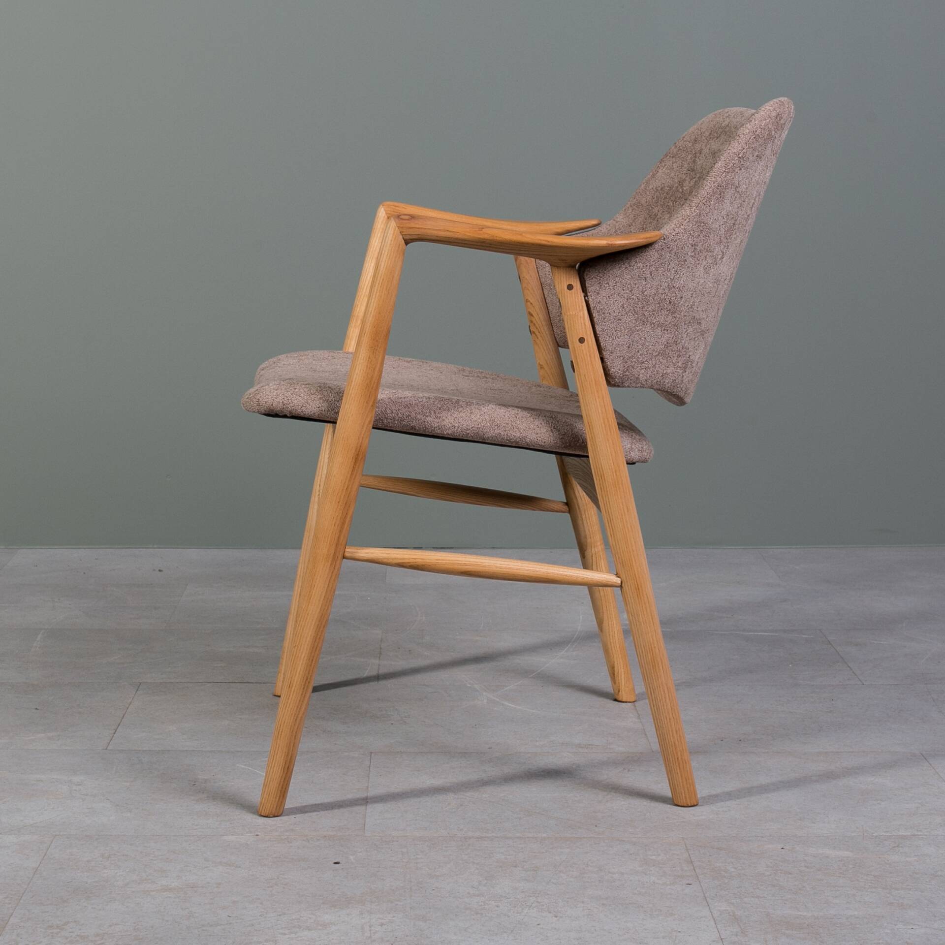 Designer Scandinavian Ash Wood Armchairs