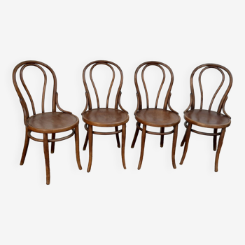 lot de 4 chaises de bistrot Thonet assises bois N°4118