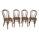 set of 4 Thonet bistro chairs with wooden seats N°4118