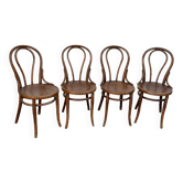 lot de 4 chaises de bistrot Thonet assises bois N°4118