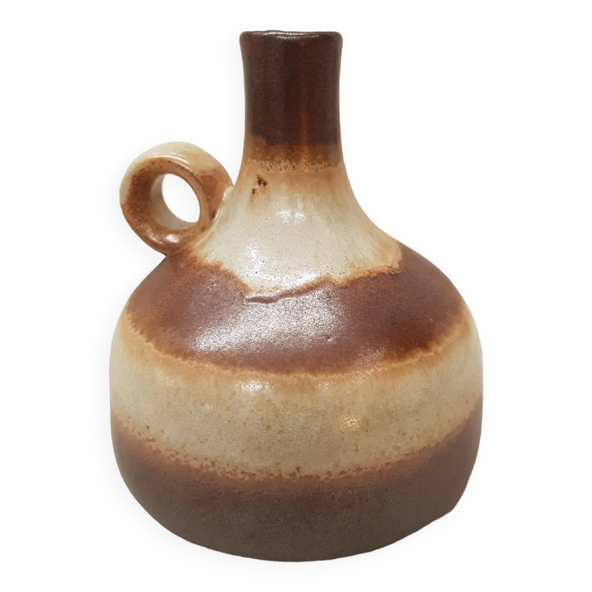 Vintage beige ceramic vase