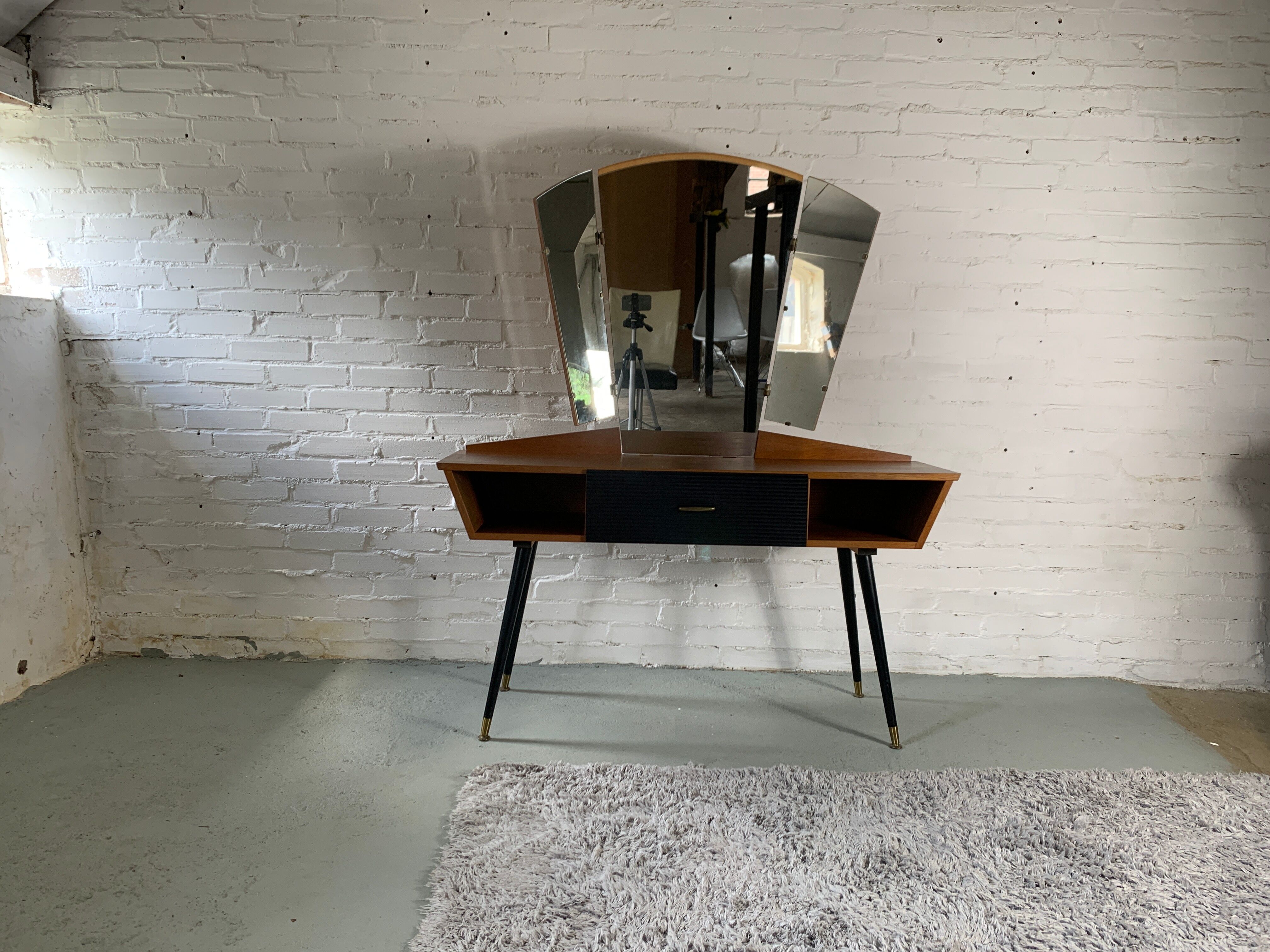 Vintage dressing table  with mirror, 1950s