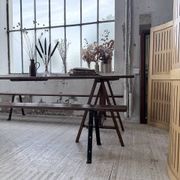XXL trestle farm table 4m and its benches