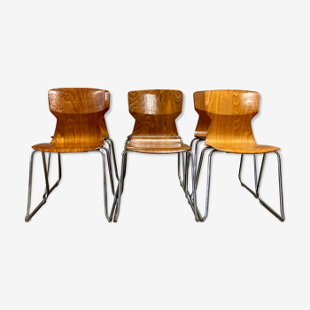 Set of 6 Pagwood chairs by Casala