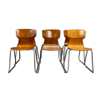 Set of 6 Pagwood chairs by Casala