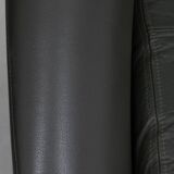 Midcentury Swivel Rocking Leather Armchair, Peem, Finland, 1970s