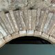 Mirror in patinated natural wood