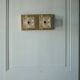 Peill & Putzler wall light, vintage, brass and thick glass wall sconce.