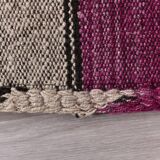 2x8 Purple Orange Kilim Runner Rug 71x24Cm